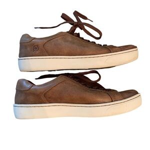 Born Sur Leather Lace Up Brown Sneakers Sz 6